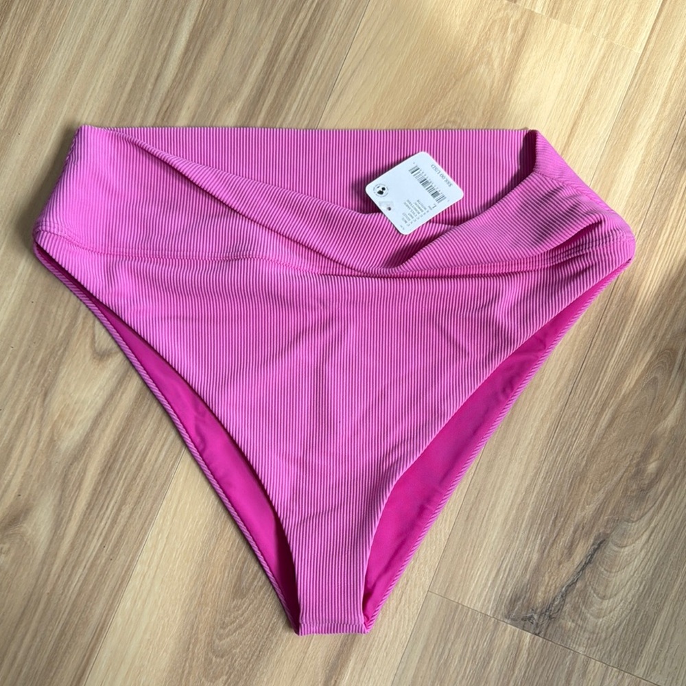 Free People - Beach Riot High Waisted Pink Bathing Suit